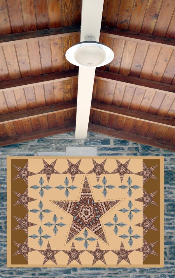 Creation of Star Quilt: Step 12